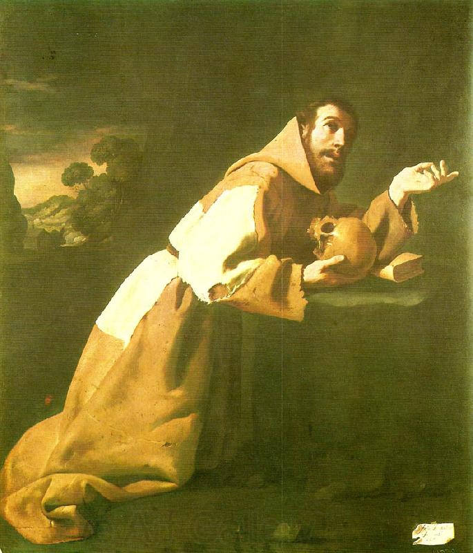 Francisco de Zurbaran francis kneeling